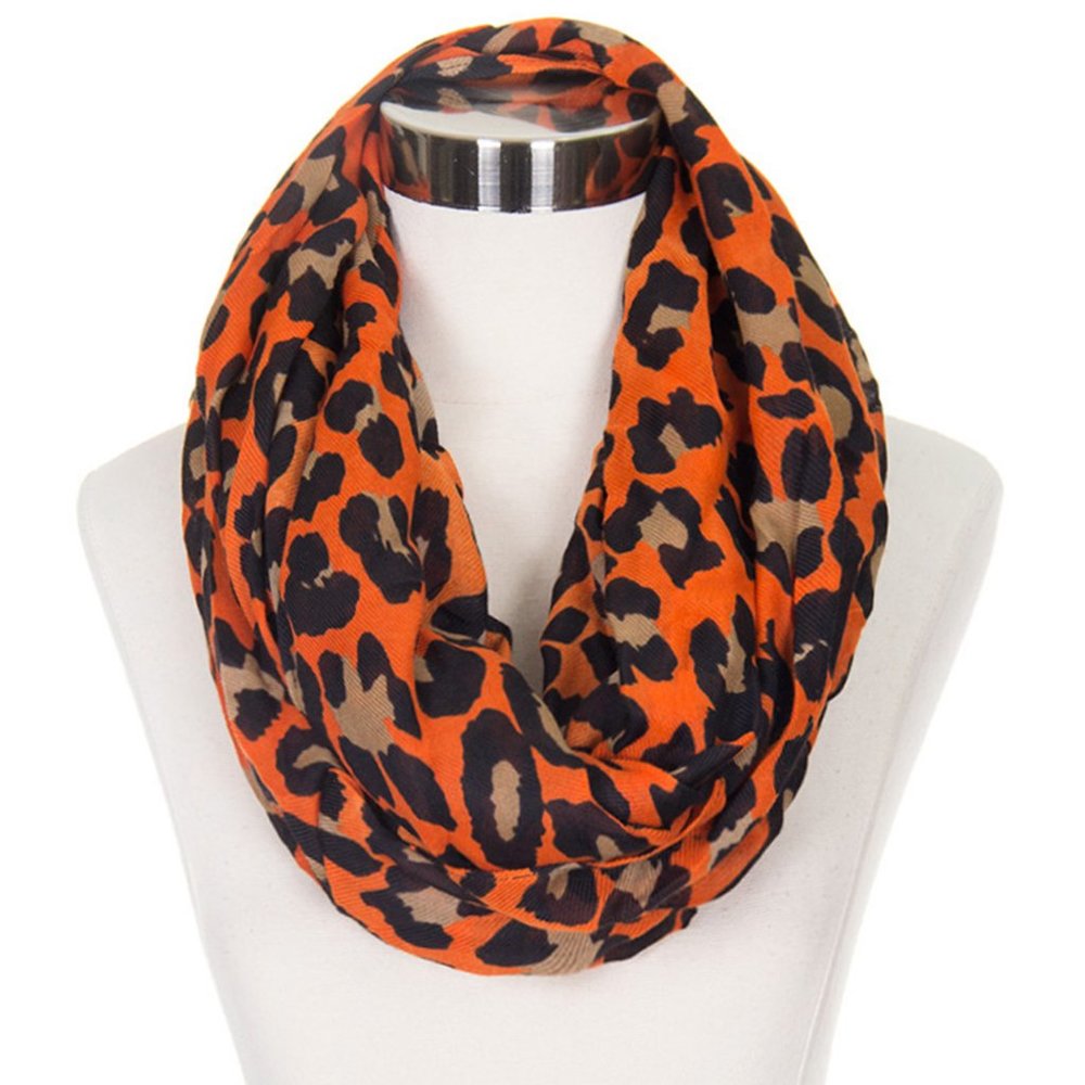 Scarvesme Leopard Pattern Print Infinity Scarf